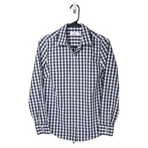 Vineyard Vines Women's Shirt Button Up Blue White Check Plaid Logo Blouse Top 00